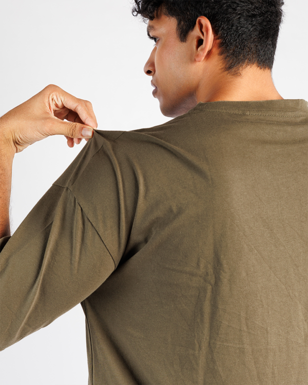 Solid drop shoulder - Oversized  T - Image 2